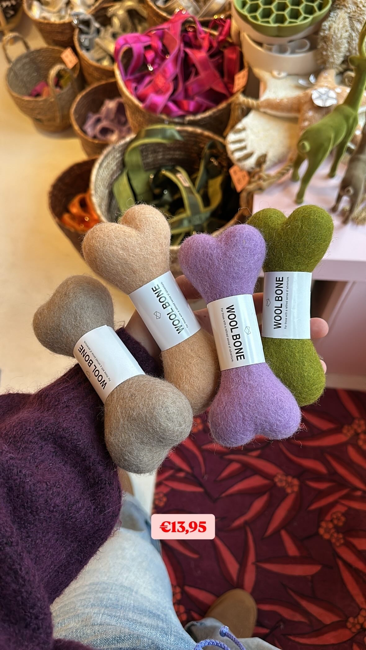 FELT DOGGY BONE - LAVENDER (small)