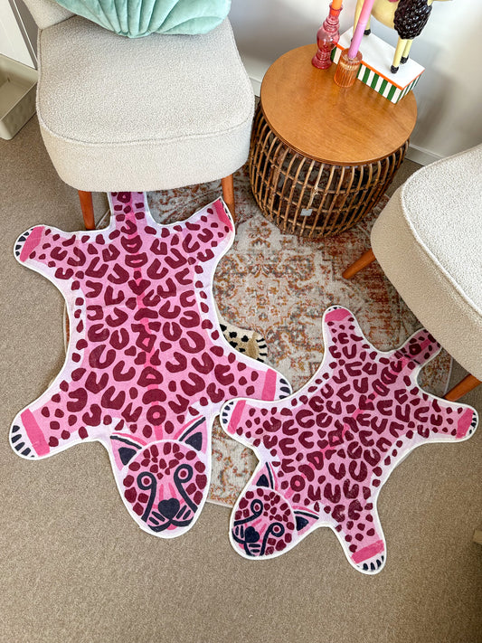 PINK LEOPARD RUG