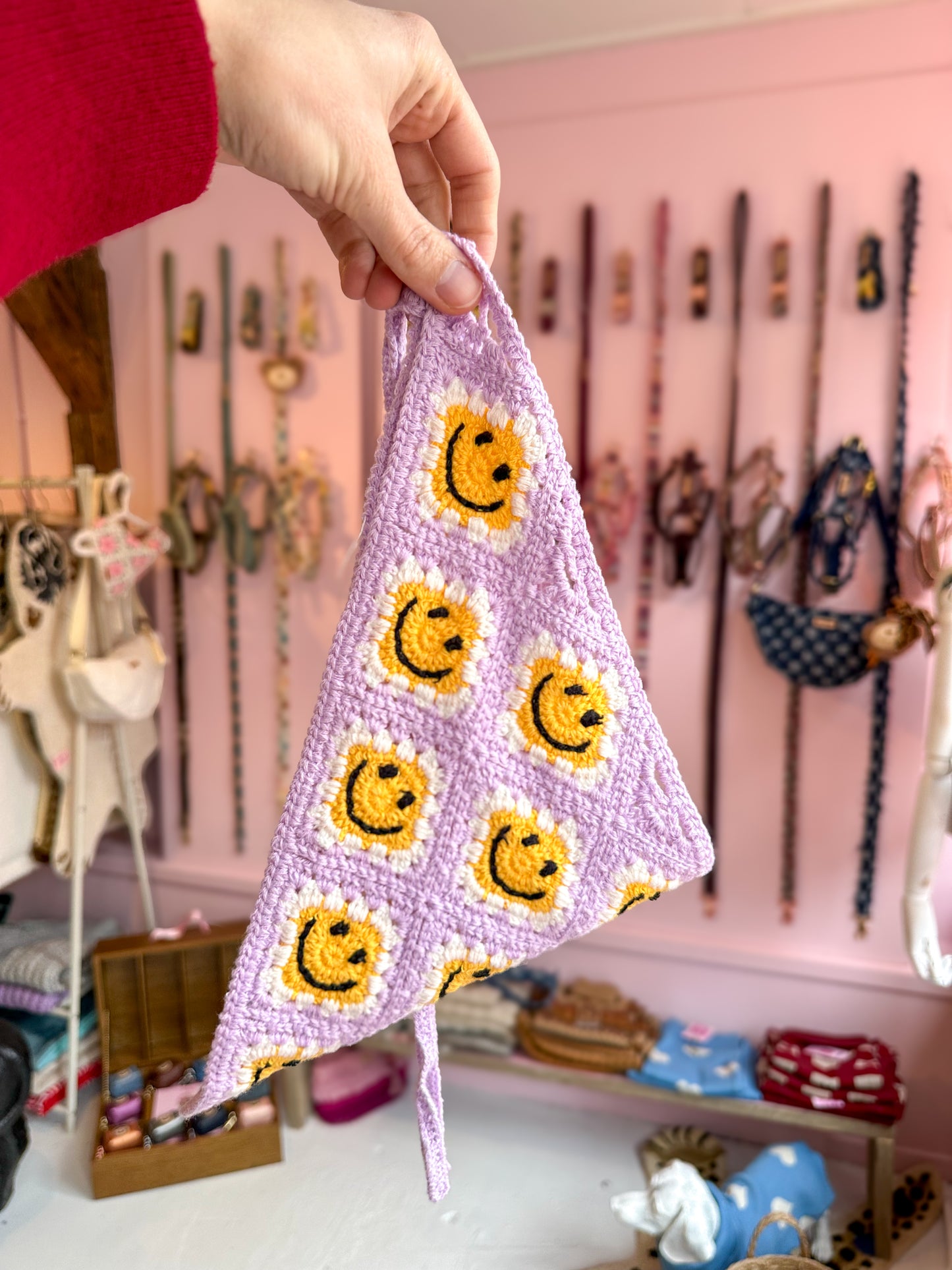 BANDANA - SMILEY LILAC