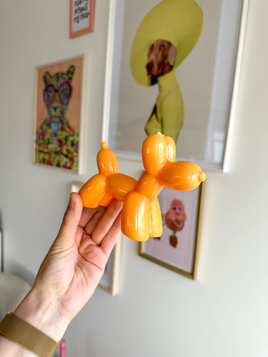 BALLOON DOG CANDLE - ORANGE