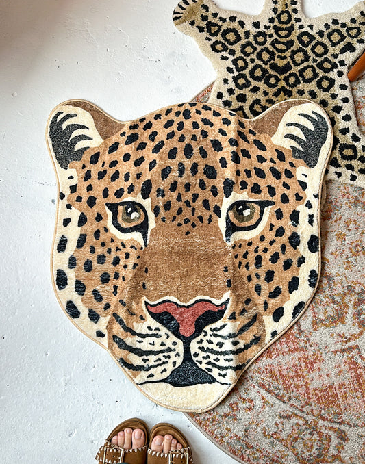 BROWN LEOPARD RUG